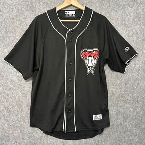 True Fan Arizona Diamondbacks MLB Baseball Jersey Mens Sz Medium Black